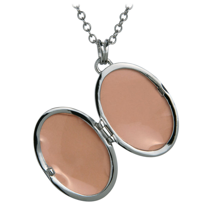 Hot Diamonds Silver Confident Oval Locket Necklace