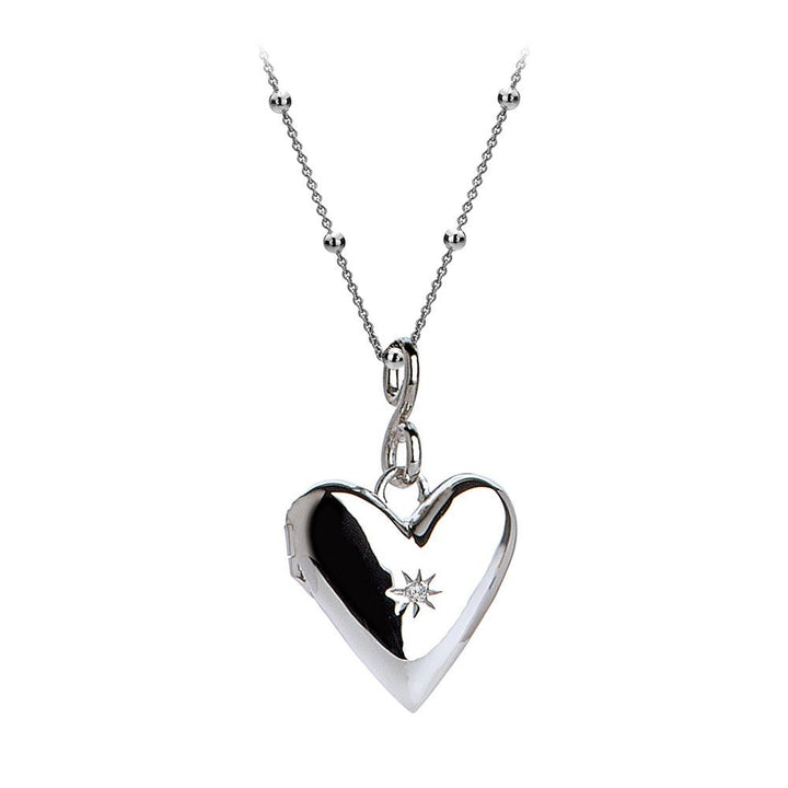 Hot Diamonds Silver Confident Small Heart Locket Necklace