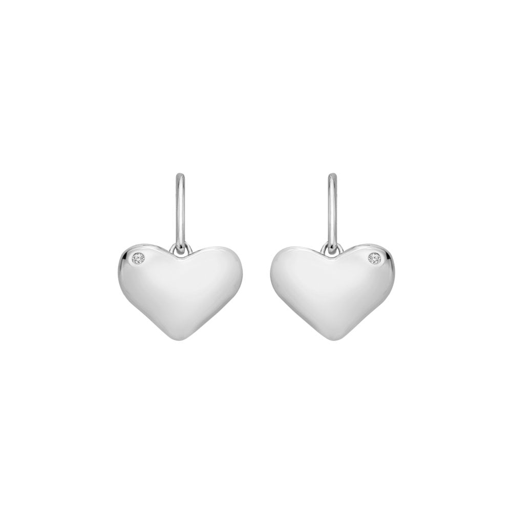 Hot Diamonds Silver Desire Heart Earrings