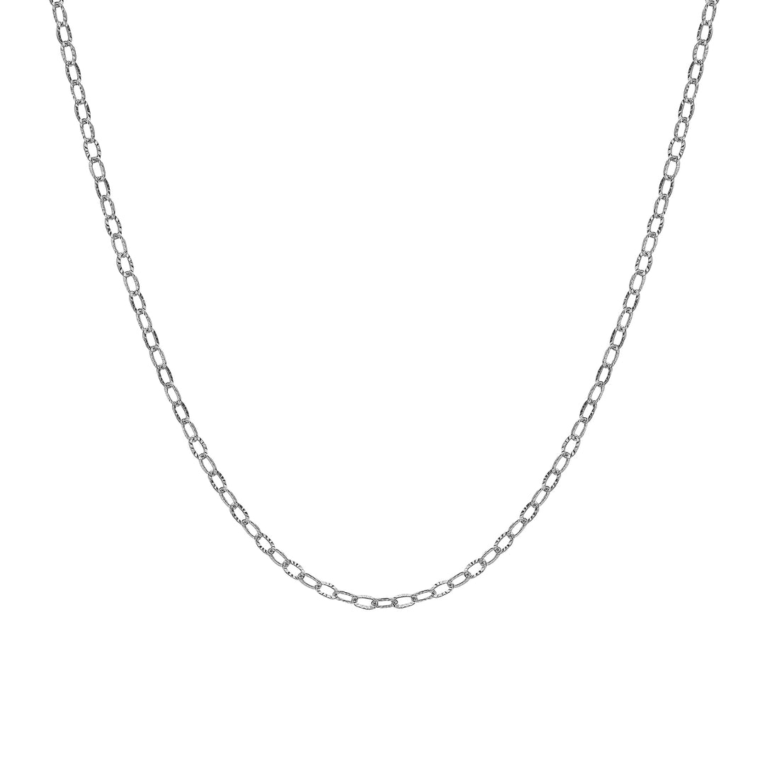 Hot Diamonds Silver Diamond Cut Oval Chain