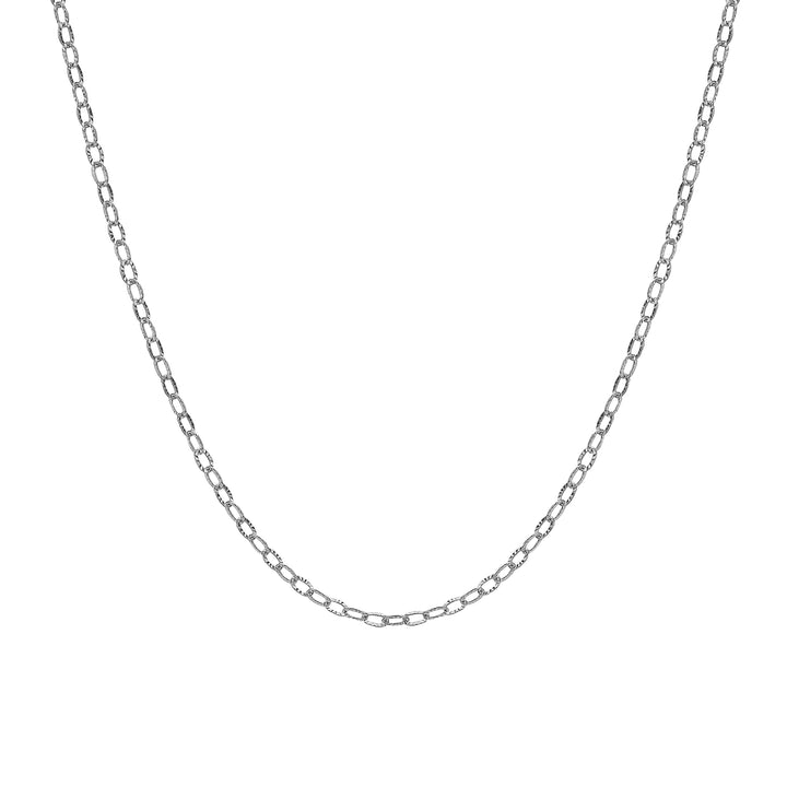 Hot Diamonds Silver Diamond Cut Oval Chain