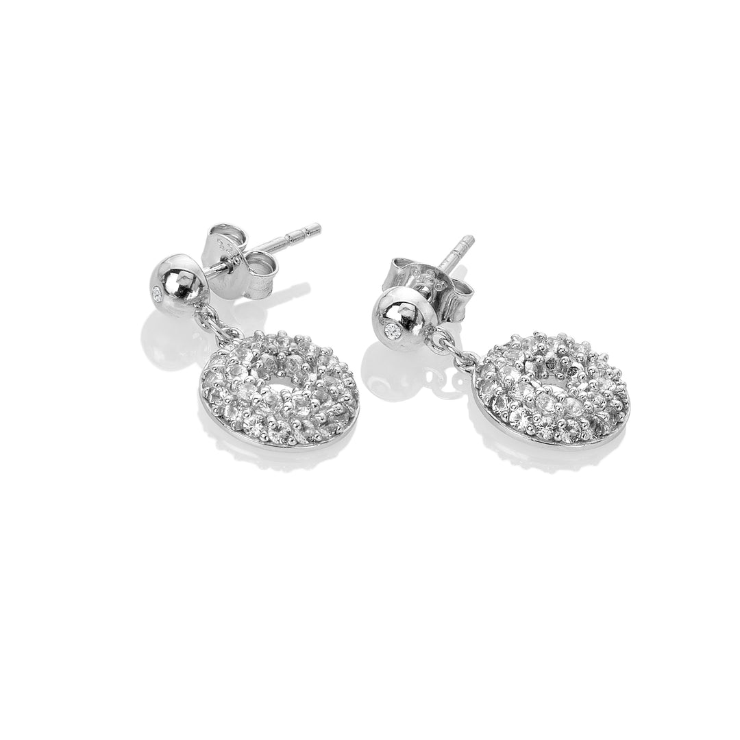 Hot Diamonds Silver Forever White Topaz Drop Earrings