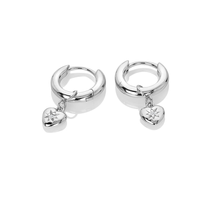 Hot Diamonds Silver Heart Hoop Earrings