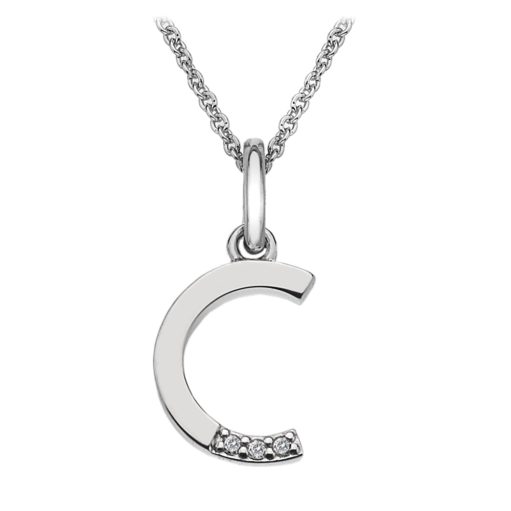 Hot Diamonds Silver Initials A-Z Necklaces