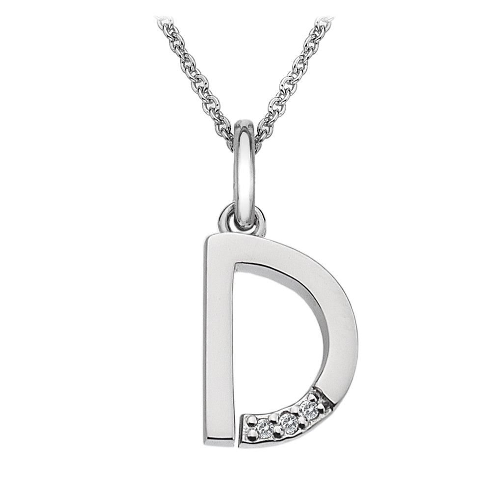 Hot Diamonds Silver Initials A-Z Necklaces