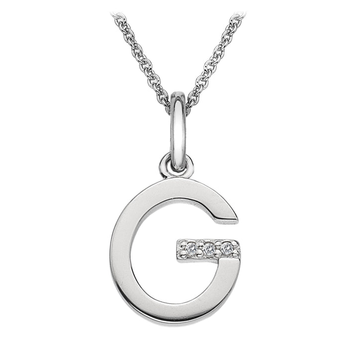 Hot Diamonds Silver Initials A-Z Necklaces