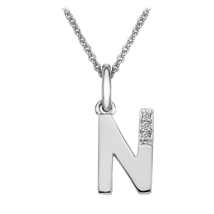 Hot Diamonds Silver Initials A-Z Necklaces