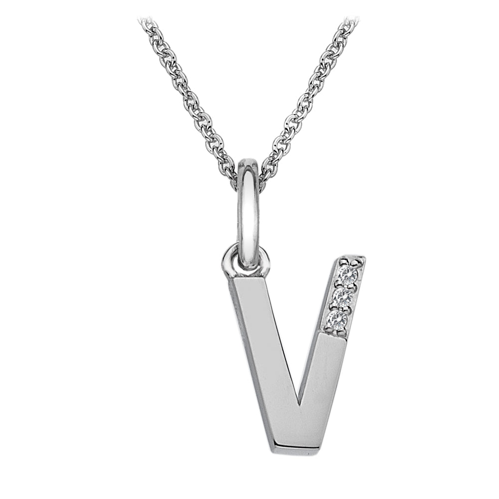 Hot Diamonds Silver Initials A-Z Necklaces