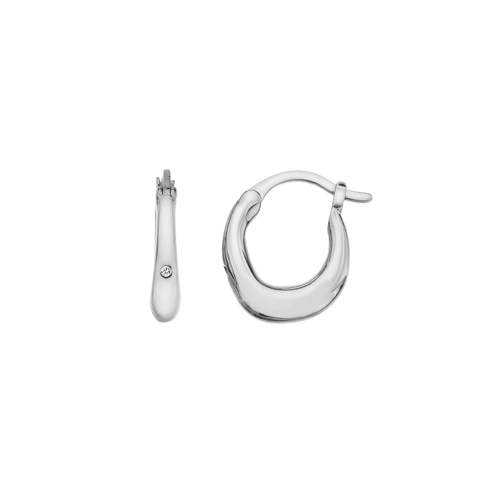 Hot Diamonds Silver Soul Hoop Earrings