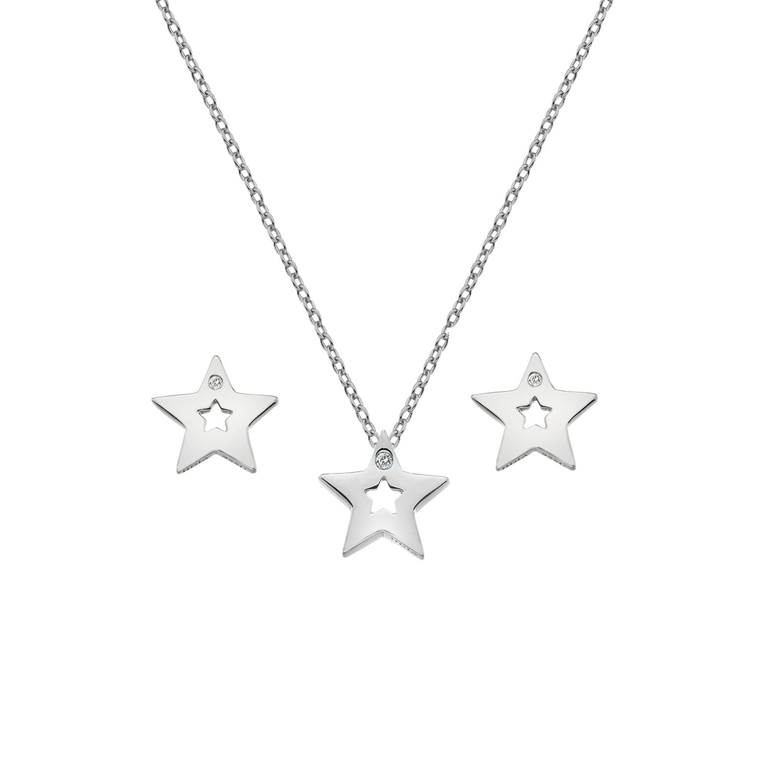 Hot Diamonds Silver Amulets Star Set