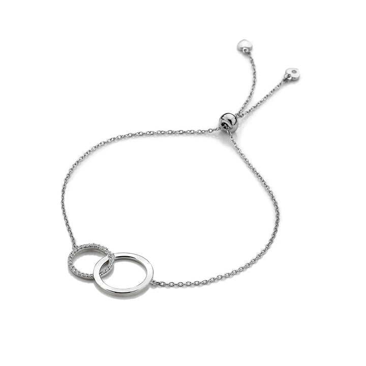 Hot Diamonds Silver Striking Circle Necklace & Bracelet Set
