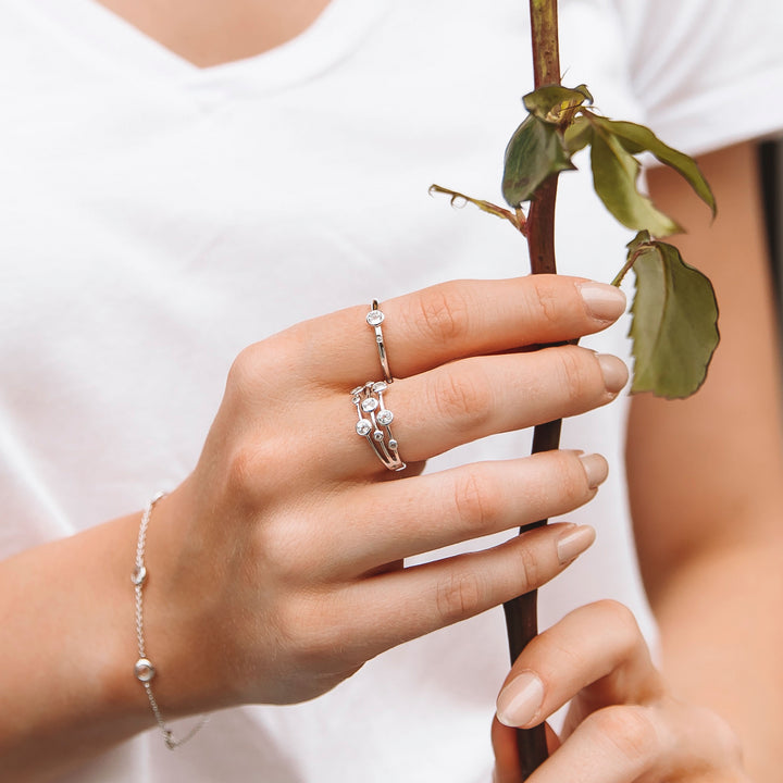 Hot Diamonds Silver Tender Statement Ring