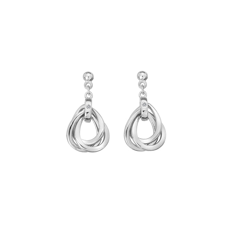 Hot Diamonds Silver Trio Teardrop Earrings