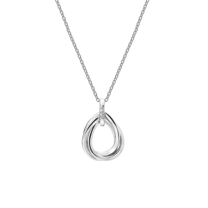 Hot Diamonds Silver Trio Teardrop Pendant Necklace