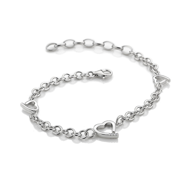 Hot Diamonds Silver Romantic Heart Bracelet