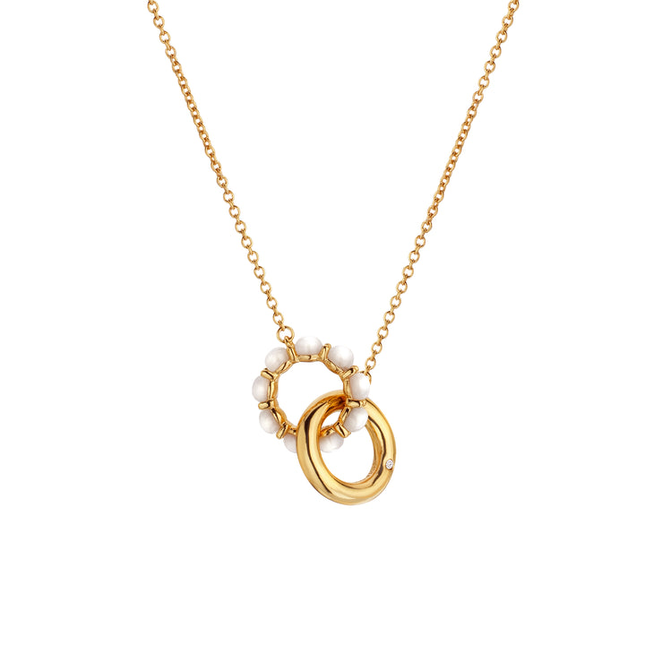 Hot Diamonds X Jac Jossa Gold Calm Mother of Pearl Necklace