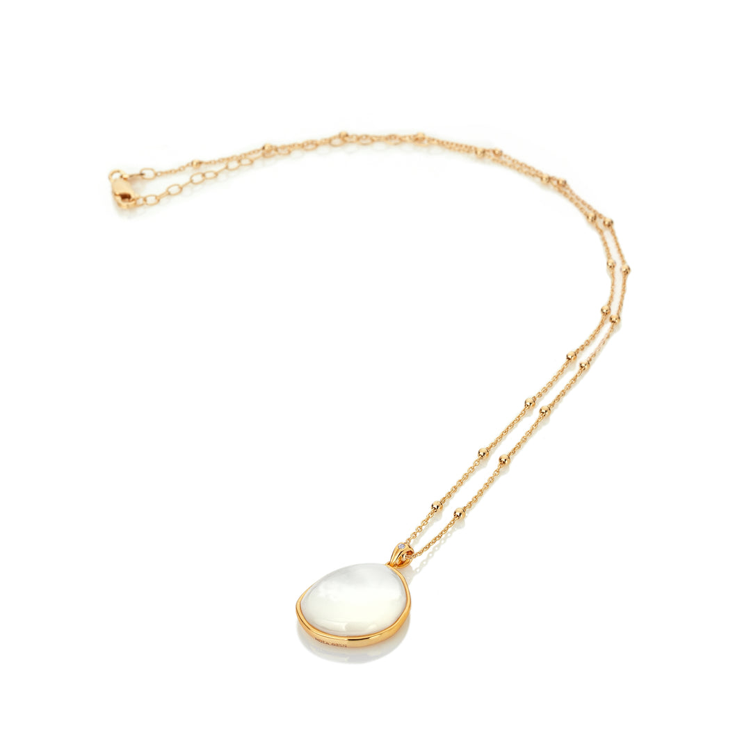 Hot Diamonds X Jac Jossa Gold Calm Mother of Pearl Pendant Necklace