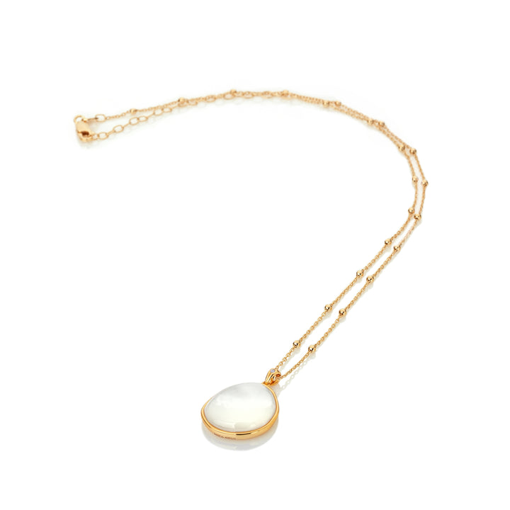 Hot Diamonds X Jac Jossa Gold Calm Mother of Pearl Pendant Necklace