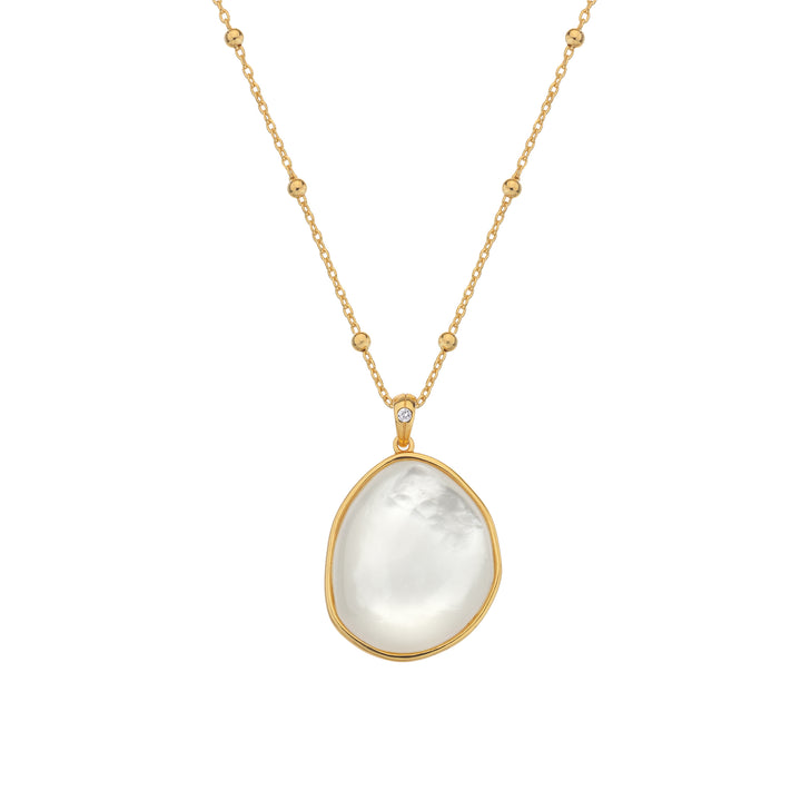 Hot Diamonds X Jac Jossa Gold Calm Mother of Pearl Pendant Necklace