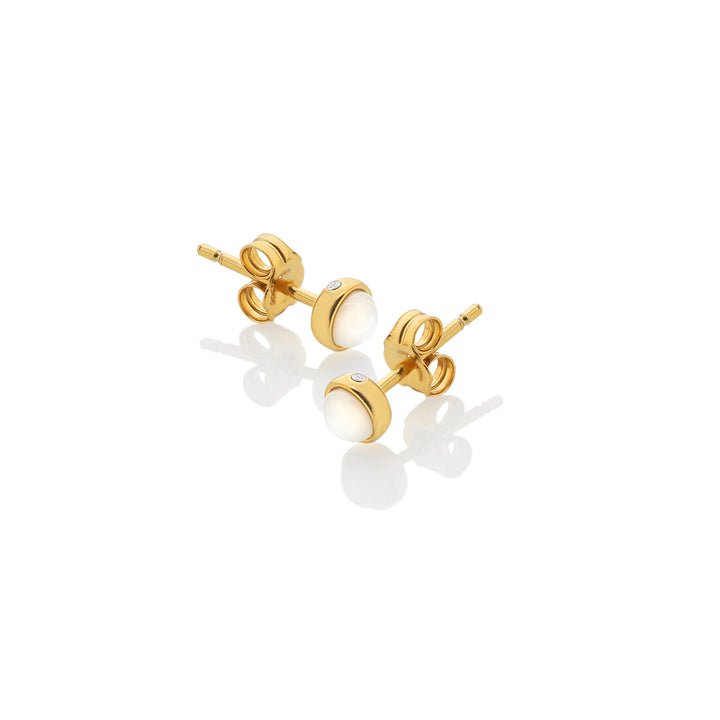 Hot Diamonds X Jac Jossa Gold Calm Mother Of Pearl Stud Earrings