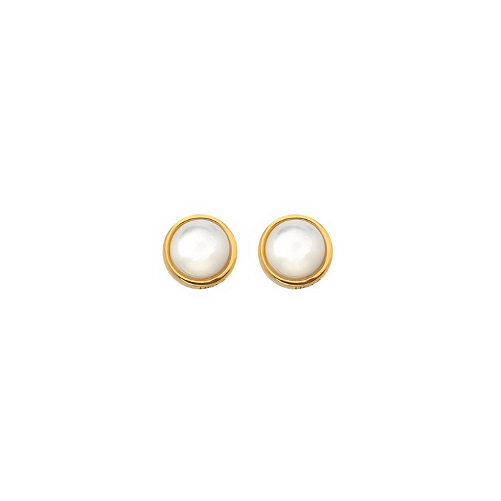 Hot Diamonds X Jac Jossa Gold Calm Mother Of Pearl Stud Earrings