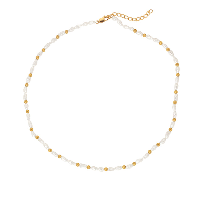 Hot Diamonds X Jac Jossa Gold Calm Pearl Necklace 40-45cm