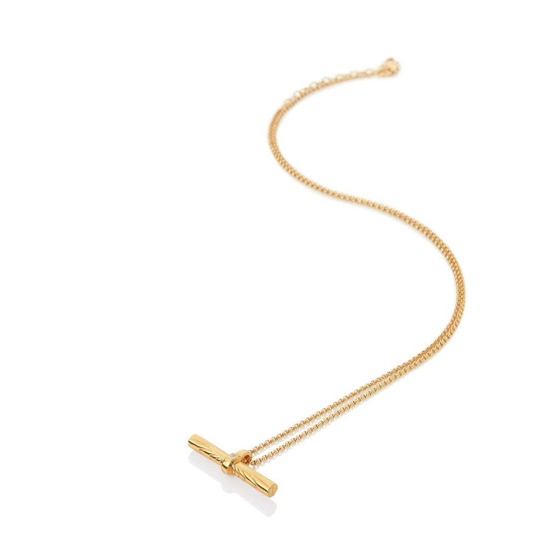 Hot Diamonds X Jac Jossa Gold Hope Bar Pendant Necklace