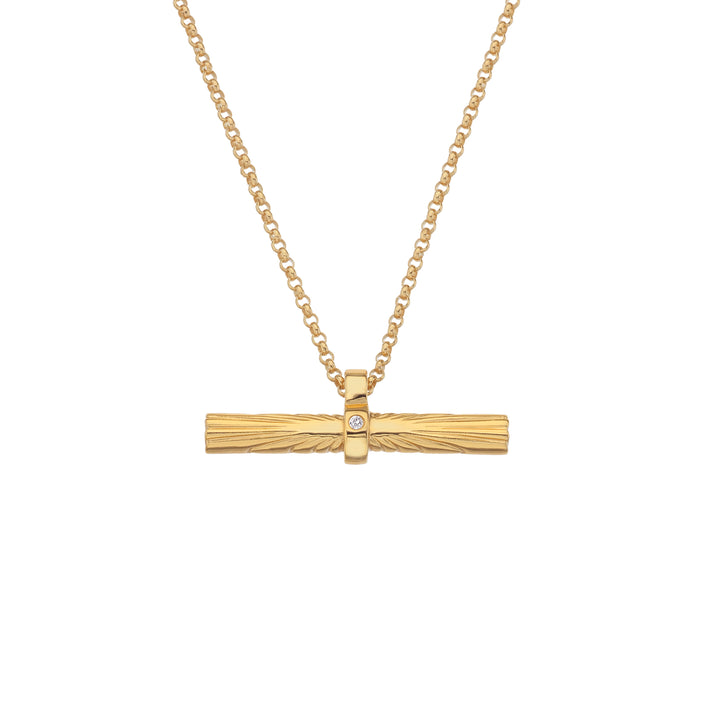 Hot Diamonds X Jac Jossa Gold Hope Bar Pendant Necklace