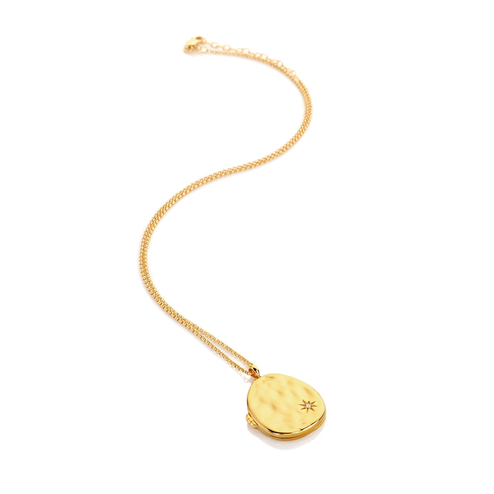 Hot Diamonds X Jac Jossa Gold Large Lunar Locket Necklace