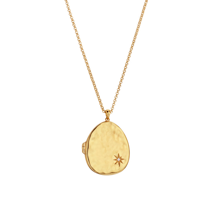 Hot Diamonds X Jac Jossa Gold Large Lunar Locket Necklace