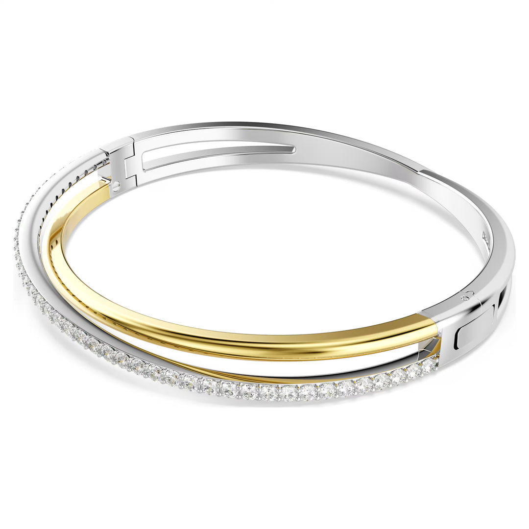 Swarovski Silver & Gold Hyperbola Bangle