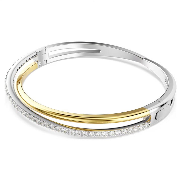 Swarovski Silver & Gold Hyperbola Bangle