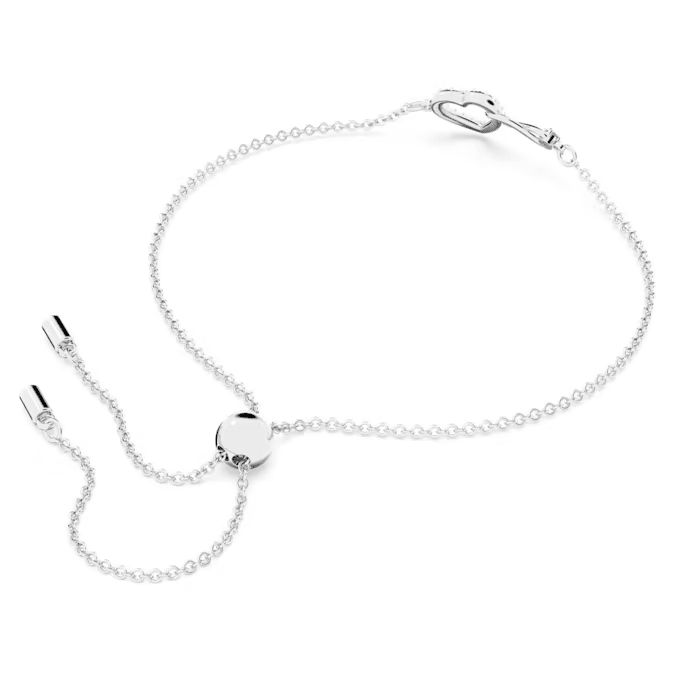 Swarovski Silver Hyperbola Infinity and Heart Bracelet