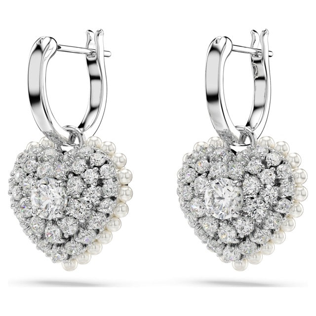 Swarovski Silver Hyperbola Heart Drop Earrings