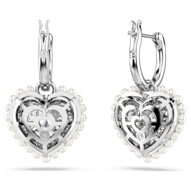 Swarovski Silver Hyperbola Heart Drop Earrings