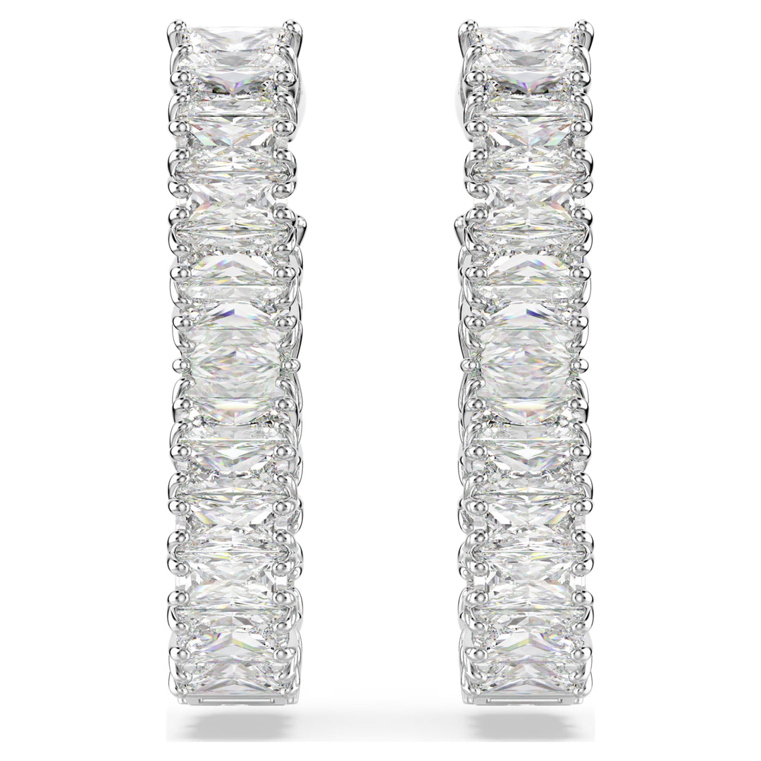 Swarovski Silver Hyperbola Infinity Hoop Earrings