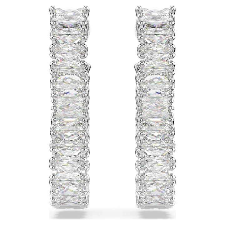 Swarovski Silver Hyperbola Infinity Hoop Earrings