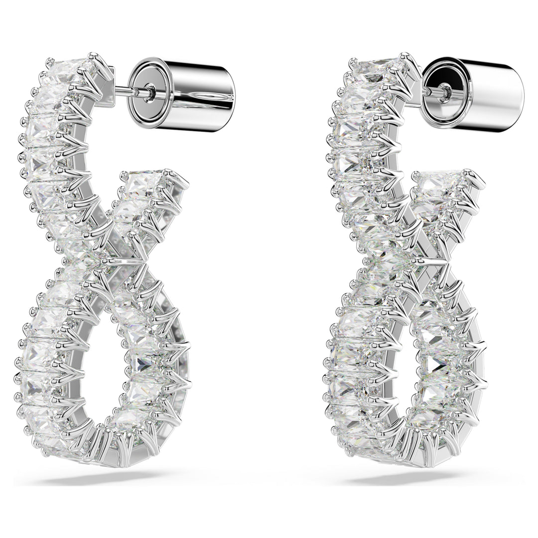 Swarovski Silver Hyperbola Infinity Hoop Earrings