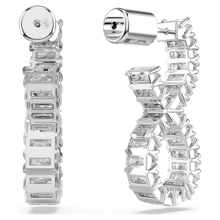 Swarovski Silver Hyperbola Infinity Hoop Earrings