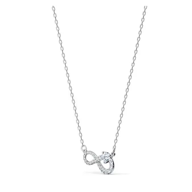 Swarovski Silver Infinity Heart Pave Necklace