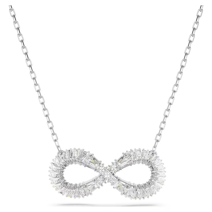 Swarovski Silver Hyperbola Pave Infinity Necklace