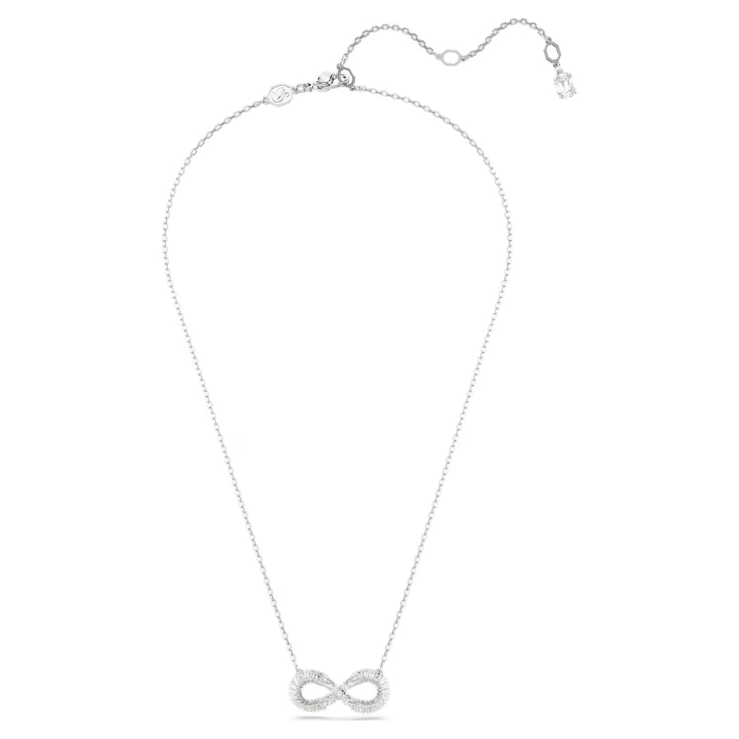 Swarovski Silver Hyperbola Pave Infinity Necklace