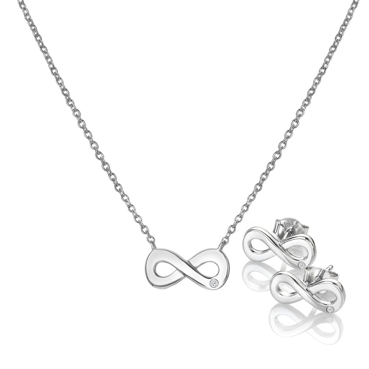 Hot Diamonds Silver Amulets Infinity Set