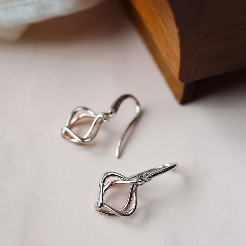 Kit Heath Silver Alicia Rose Petite Drop Earrings