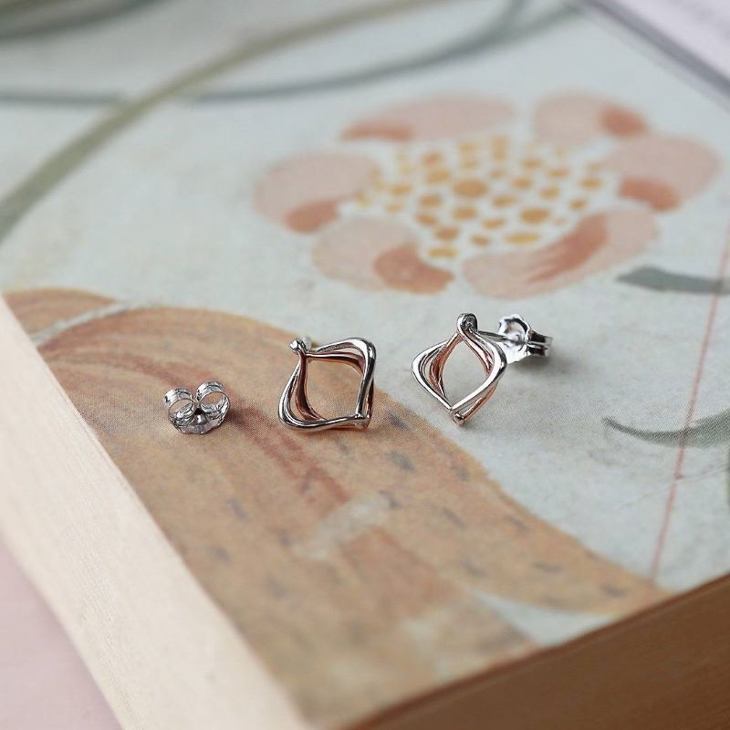 Kit Heath Silver Alicia Rose Petite Stud Earrings