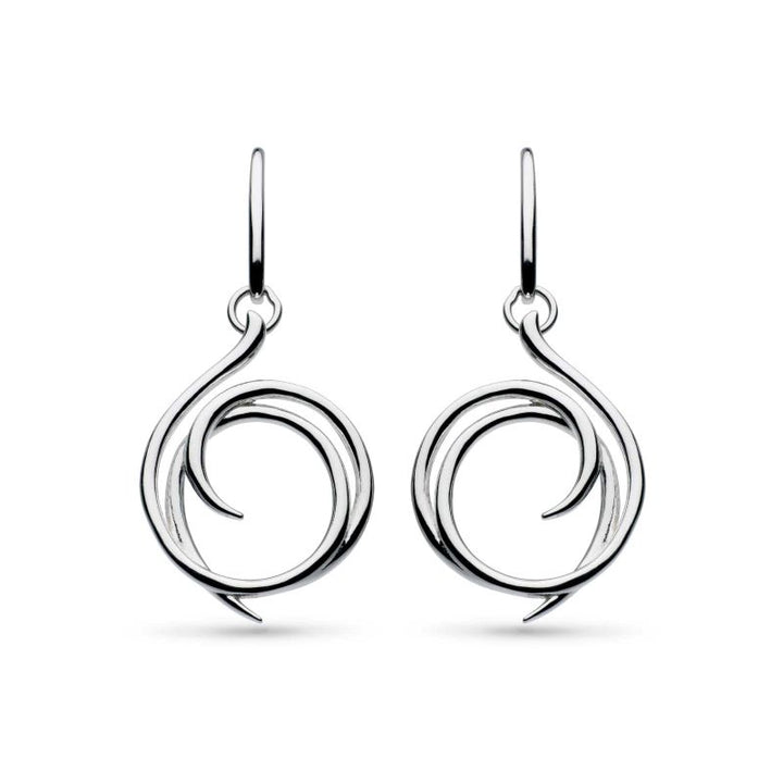 Kit Heath Silver Entwine Helix Wrap Drop Earrings