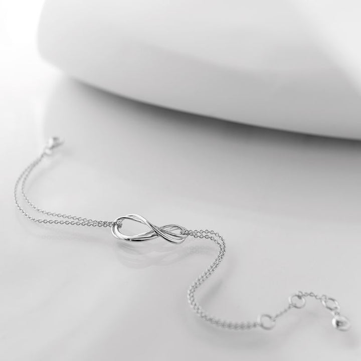 Kit Heath Silver Infinity Double Chain Bracelet