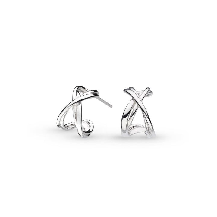 Kit Heath Silver Infinity Stud Hoop Earrings