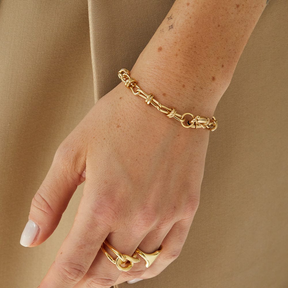 Daisy London Gold Polly Knot Chain Bracelet