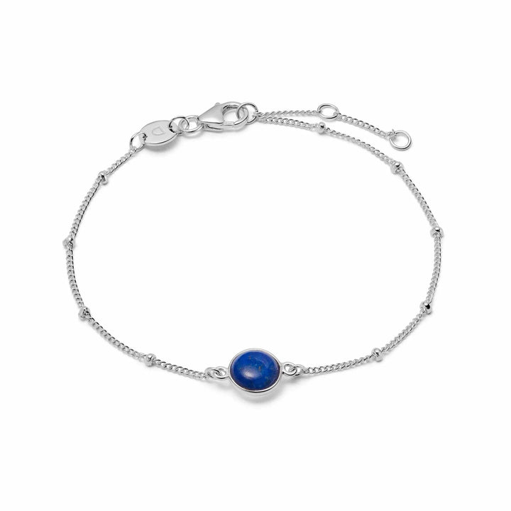 Daisy London Sterling Silver Lapis Healing Stone bracelet